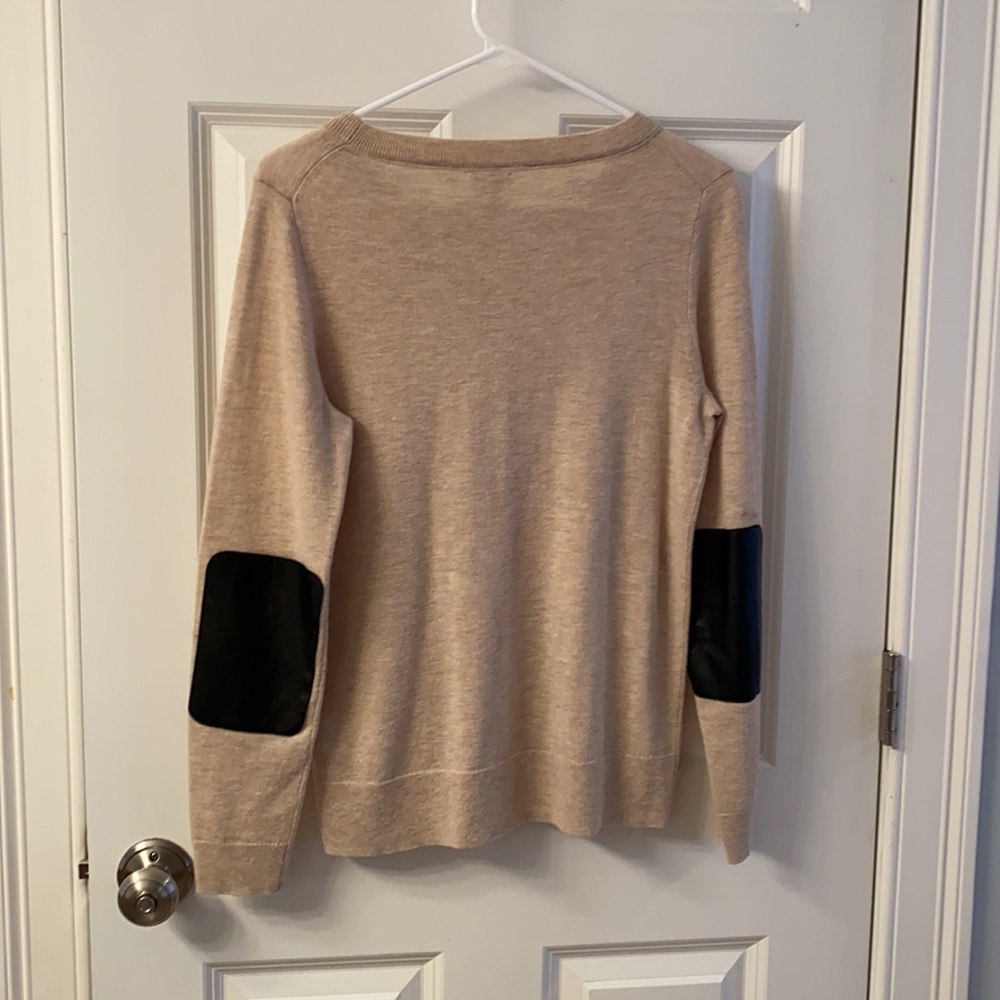 JCrew Sweater with Leather Elbow Patches